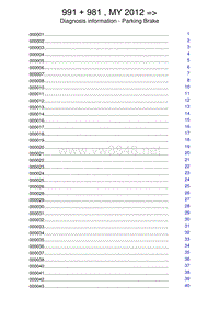 保时捷诊断信息说明-991 981 MY 2012 Diagnosis information - Parking Brake