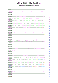 保时捷诊断信息说明-991 981 MY 2012 Diagnosis information - Airbag