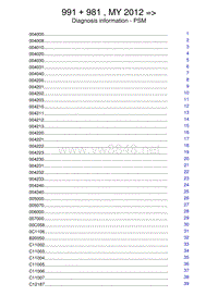 保时捷诊断信息说明-991 981 MY 2012 Diagnosis information - PSM