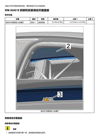 2020年保时捷Panamera（971）车型系列-604019 拆卸和安装滑动天窗盖板