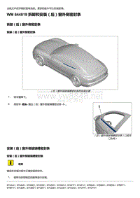 2020年保时捷Panamera（971）车型系列-644819 拆卸和安装＇后）窗外侧密封条