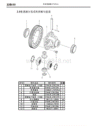 2015-2017年东南汽车DX7维修手册-22B-手动变速器差速器分总成的拆解与组装（F525A）