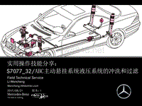 奔驰技术-S707732ABC主动悬挂系统液压系统冲洗和过滤