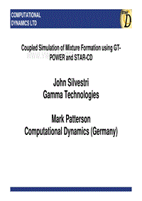 CoupledSimulationofMixtureFormationusingGT-POWERandSTAR-CD