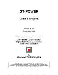 GT-Power用户手册
