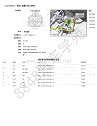 2021年捷豹F-PACE（1E混动）模块端子图 C1CS05AD - 模块-控制-动力转向