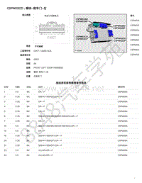 2021年捷豹F-PACE（1E混动）模块端子图 C5PW02CD - 模块-前车门-左