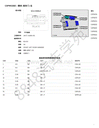 2021年捷豹F-PACE（1E混动）模块端子图 C5PW02BD - 模块-前车门-左