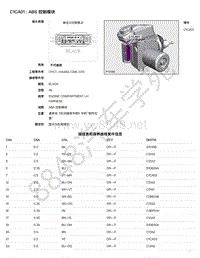 2021年捷豹F-PACE（1E混动）模块端子图 C1CA01 - ABS 控制模块