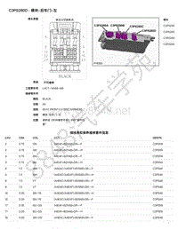 2021年捷豹F-PACE（1E混动）模块端子图 C3PS280D - 模块-后车门-左