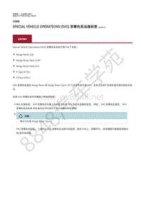 2020年捷豹F-TYPE车间维修手册-一般信息 Special Vehicle Operations SVO 至尊色系油漆标签