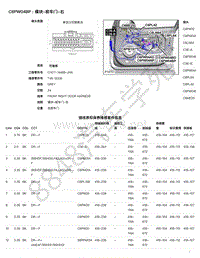 2020年捷豹捷豹I- PACE模块端子图-C6PW04BP - 模块-前车门-右