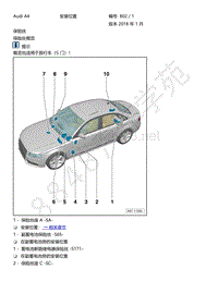 2015年奥迪A4电路图-安装位置 保险丝