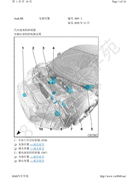 2021年奥迪R8 Coupe电路图-安装位置 汽车前部的控制器