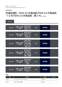 路虎揽胜运动版L494-空调压缩机 - TDV6 3.0 升柴油机 TDV6 3.0 升柴油机 - 1.5 代 TDV6 3.0 升柴油机 - 第 2 代