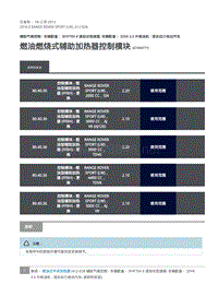 路虎揽胜运动版L494-燃油燃烧式辅助加热器控制模块