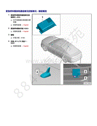 2021年全新一代帕萨特维修手册-紧急呼叫模块和通信单元控制单元-装配概览（适用于自 2020年 01 月起的车型）