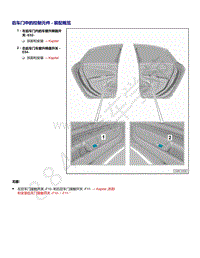 2021年全新一代帕萨特维修手册-后车门中的控制元件 - 装配概览