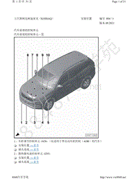 2021年柯迪亚克-安装位置 汽车前部的控制单元