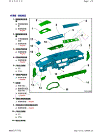 上汽奥迪A7-仪表板 - 装配概览