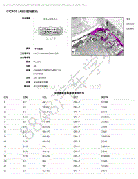 2021年路虎星脉L560针脚图-C1CA01 - ABS 控制模块端子图