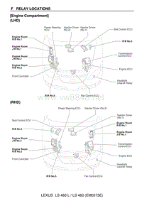 2006-2009雷克萨斯LS460 LS460L原件位置图-EngineL-R