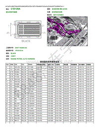 2014年路虎揽胜运动版L494端子图-C1E120A 发动机控制 模块 ECM 