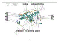 2013-2019年雷克萨斯CT200H线束位置图-仪表板线束和线束（左驾驶车型）-W