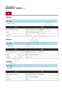 2019年捷豹I-PACE维修手册-温度控制常规信息 规格