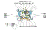 2009-2016年雷克萨斯LS600H线束图-发动机室线束和线束（右驾驶车型 2012 年 9 月之前生产）-W