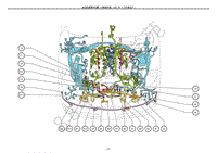 2009-2016年雷克萨斯LS600H发动机室零件位置（右驾驶车型 2012 年 9 月之前生产）-P3