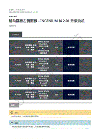 2020年路虎星脉L560维修手册-前端车身板 辅助隔板左侧面板 - INGENIUM I4 2.0L 升柴油机