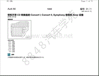 2004年一汽奥迪A6（C5）电路图-带和不带 CD 转换盒的 Concert I Concert II Symphony 收音机 Bose 设备