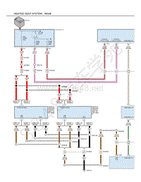 2021年道奇Ram 4500和5500 CAB Chassis电路图-加热型座椅系统-后排