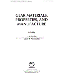 Gear Materials Properties and Manufacture