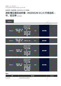 2019年路虎极光L538发动机维修手册-303-04B 涡轮增压器回油软管 - Ingenium I4 2.0 升柴油机 - 中 低功率