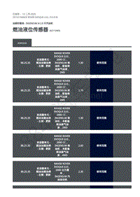 2019年路虎极光L538发动机维修手册-310-01B 燃油液位传感器