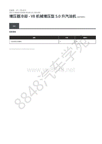 2021年路虎星脉L560发动机维修手册-冷却汽油机5.0L 增压器冷却规格
