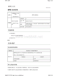 2019年-2020年日产骐达HR16DE发动机故障代码-P1805说明