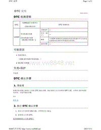 2019年-2020年日产骐达HR16DE发动机故障代码-U1044说明