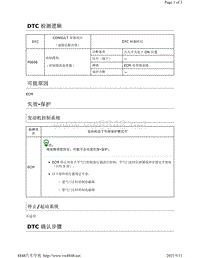 2019年-2020年日产骐达HR16DE发动机故障代码-P0606说明