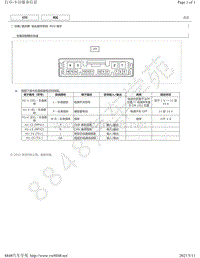 2019年丰田亚洲龙模块针脚图-抬头显示系统 ECU 端子图