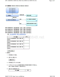 2020年本田雅阁故障代码DTC故障排除-C0030-38 C0033-38 C0036-38 C0039-38