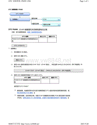 2020年本田雅阁故障代码DTC故障排除-P0499