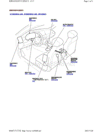 2020年本田雅阁部件位置图-提醒系统部件位置索引