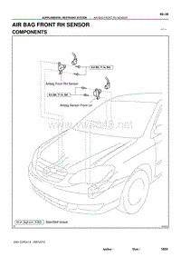 2004年丰田卡罗拉服务手册-airBag front right sensor1