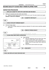 2004年丰田卡罗拉服务手册-sound quality bad when using tape