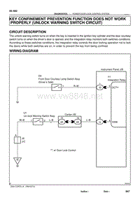 2004年丰田卡罗拉服务手册-unlock warning switch circuit