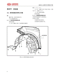 2016比亚迪元维修手册-内外饰04 挡泥板