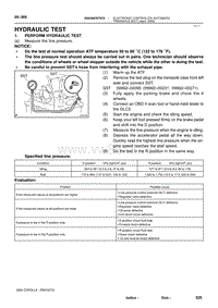 2004年丰田卡罗拉服务手册-hydraulic test